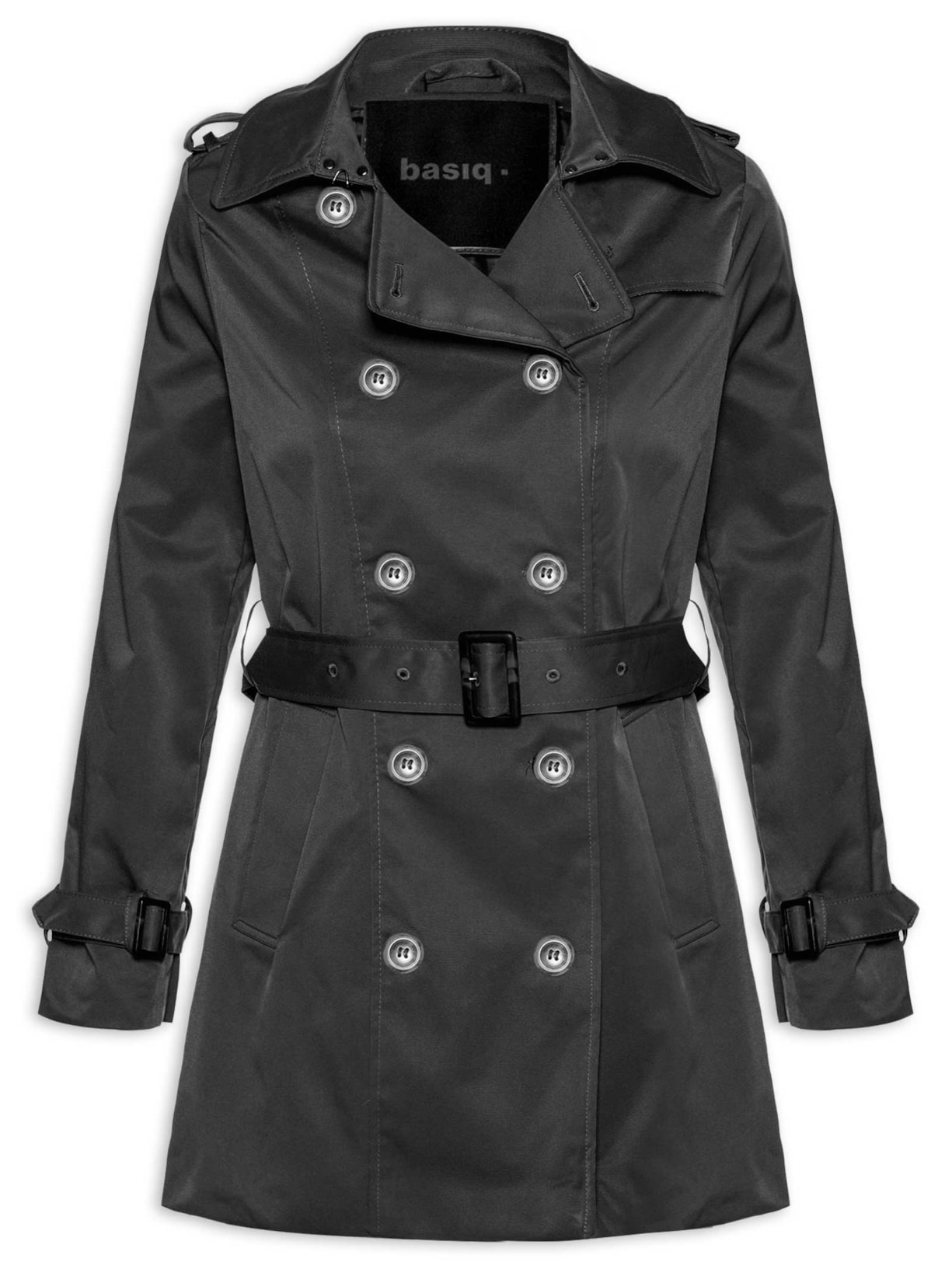 Casaco Feminino Alongado com Cinto - Preto