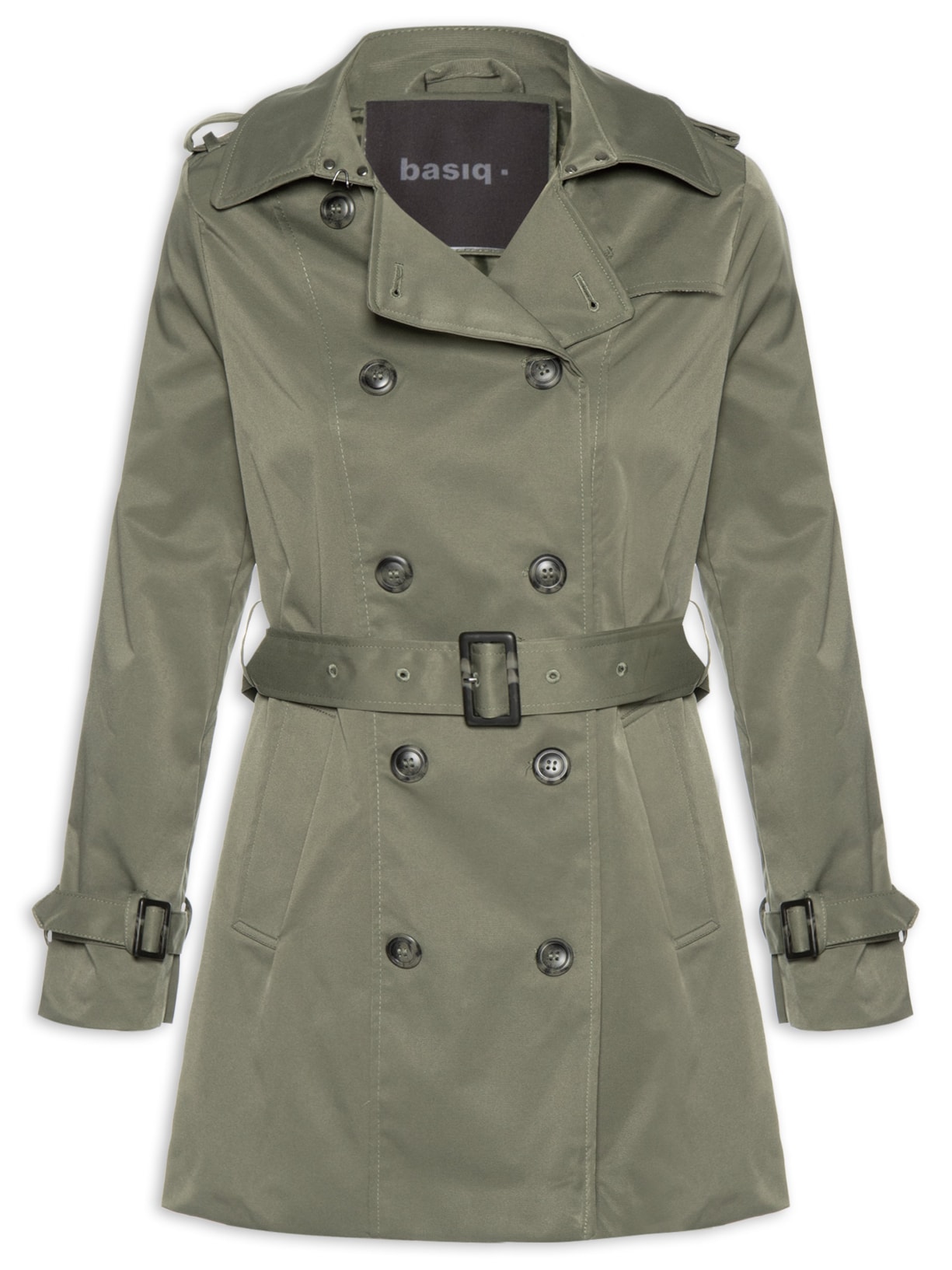 Casaco Feminino Alongado com Cinto - Verde