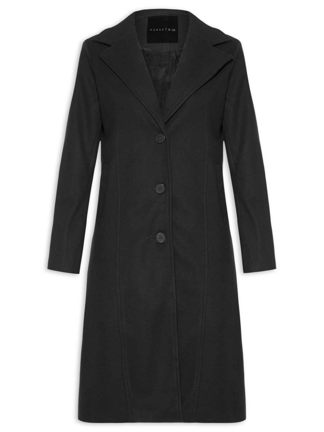 Casaco Feminino Alongado - Preto