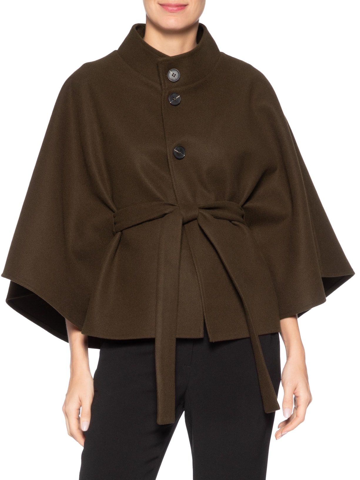 Casaco Feminino Amplo Gola Alta Marrom '2Essential