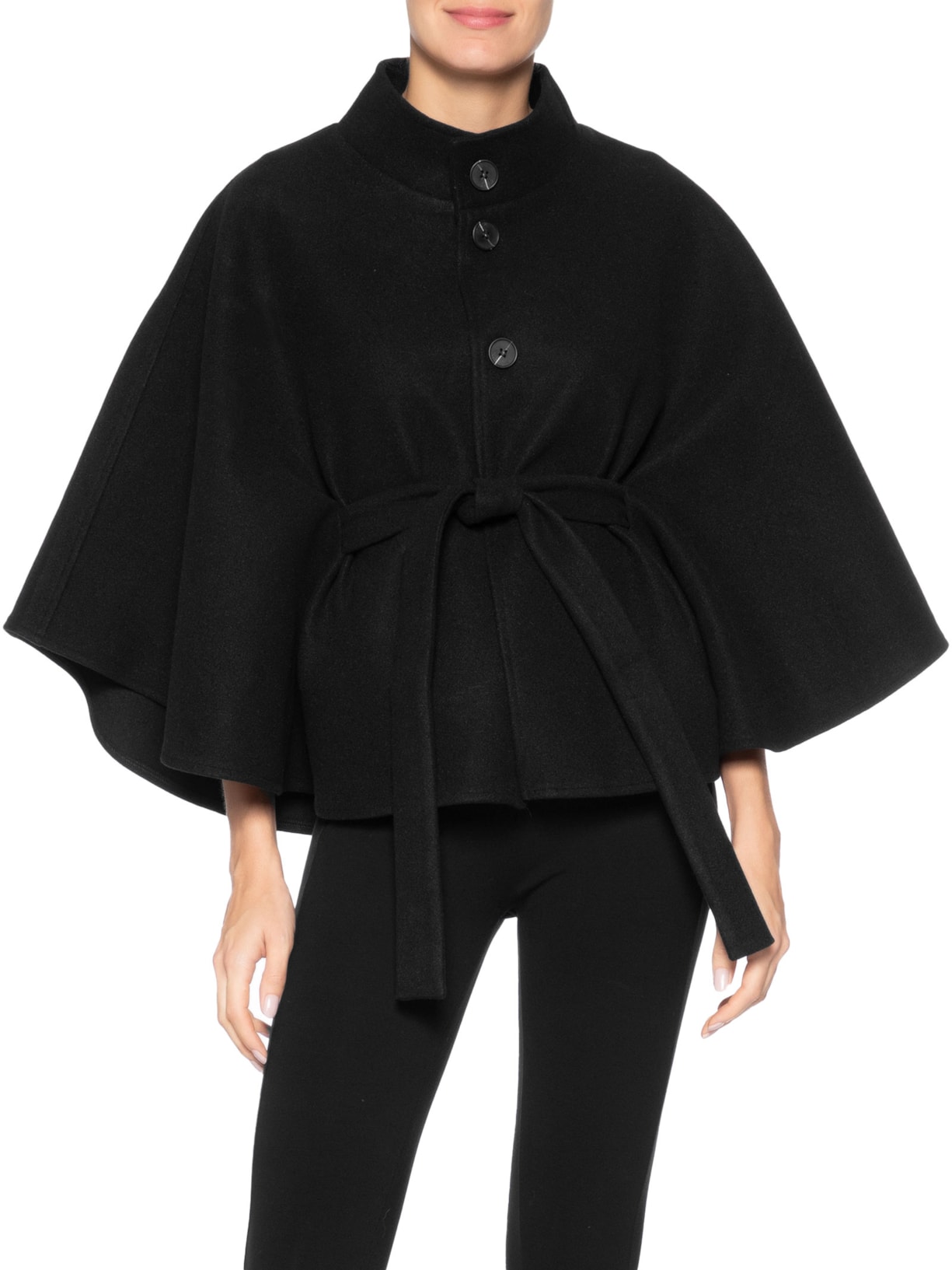 Casaco Feminino Amplo Gola Alta Preto '2Essential