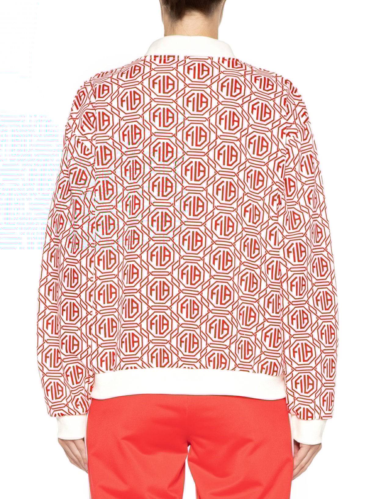 Casaco Feminino Birch Oversized Creme Vermelho Fila