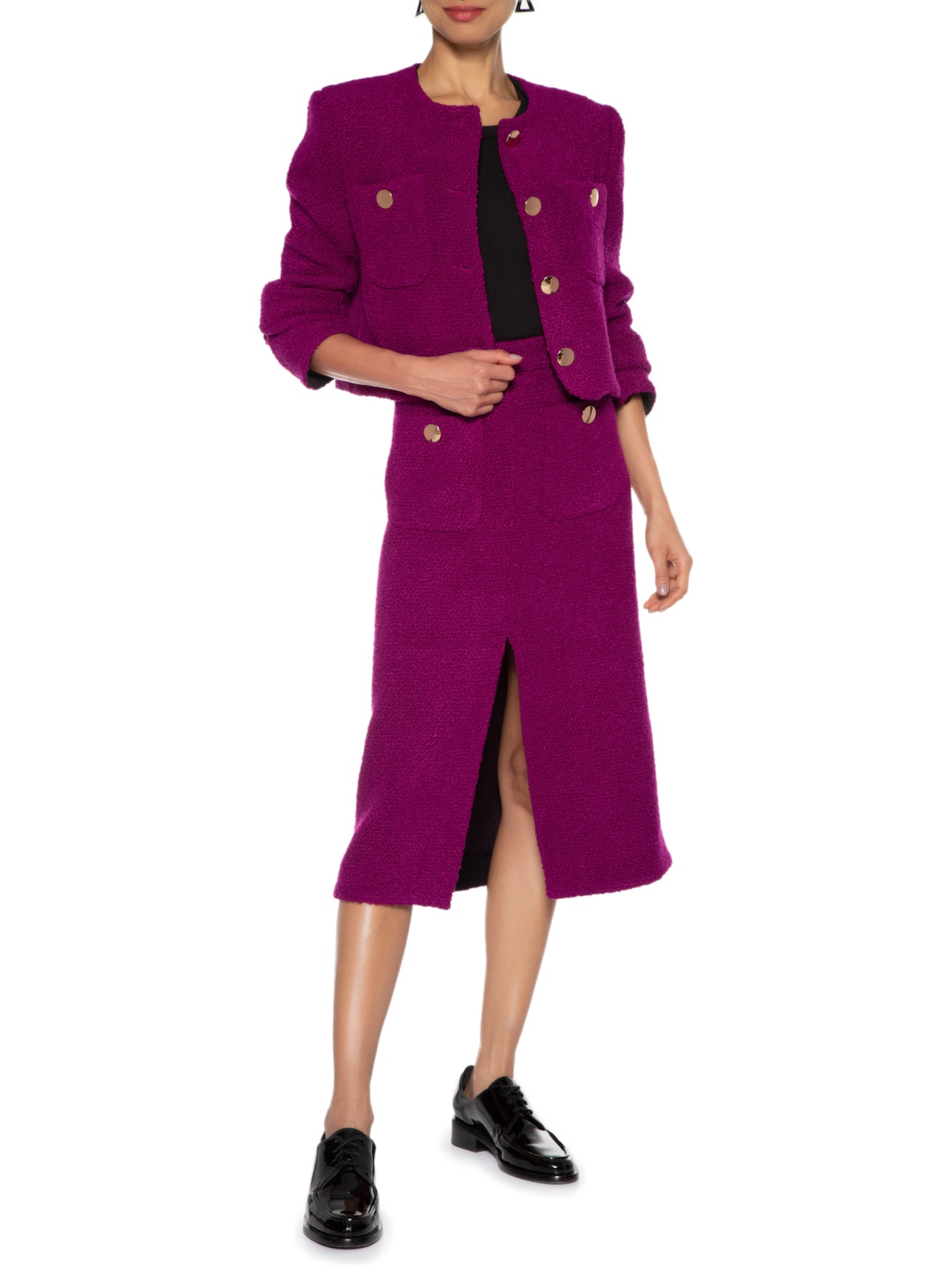 Casaco Feminino Boucle Liso Maya Roxo Nk