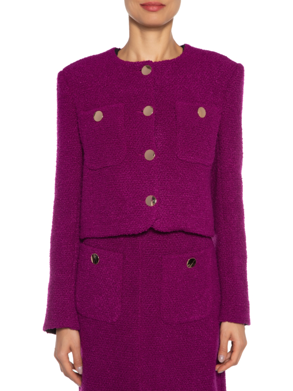 Casaco Feminino Boucle Liso Maya Roxo Nk