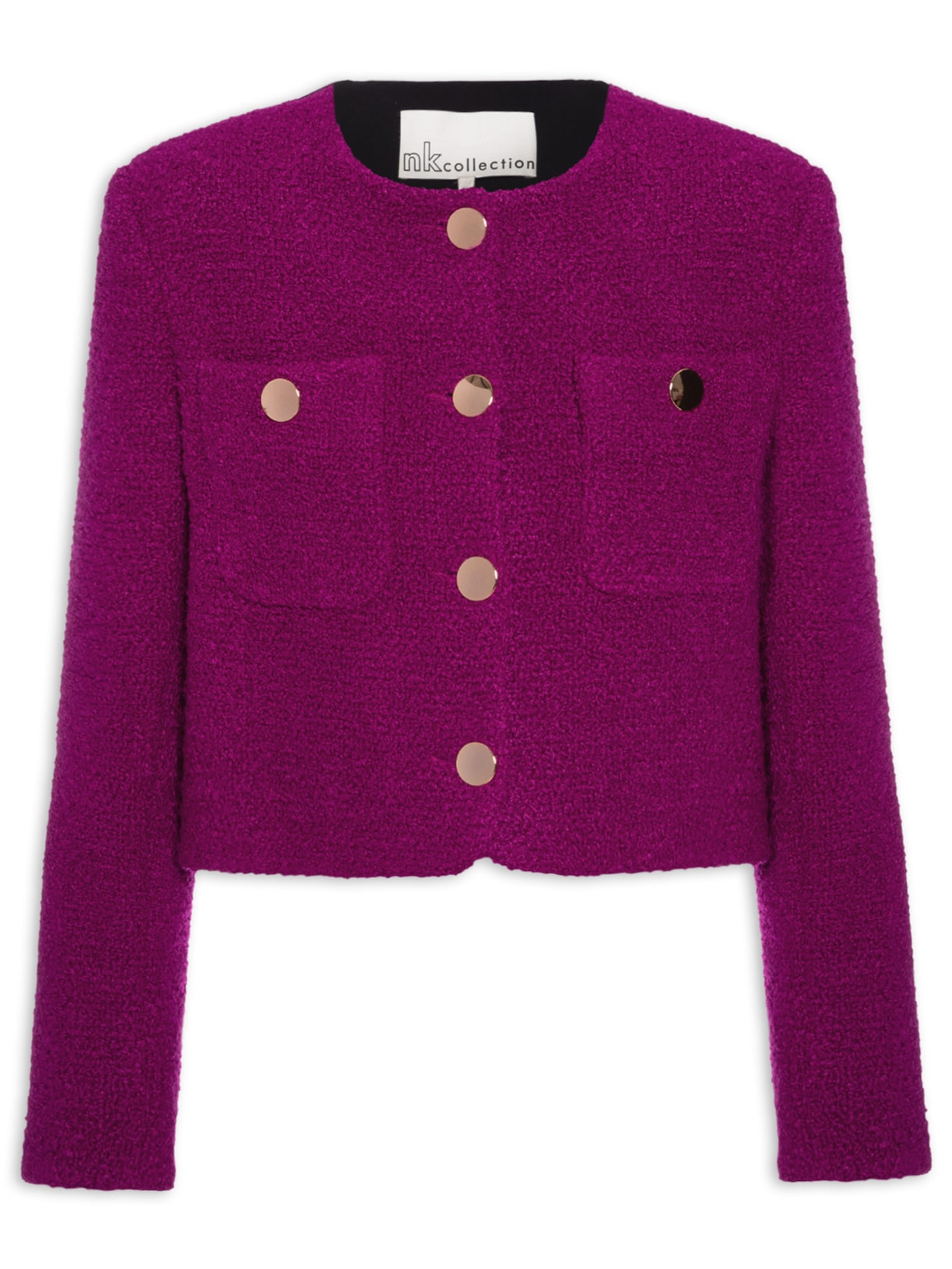 Casaco Feminino Boucle Liso Maya Roxo Nk