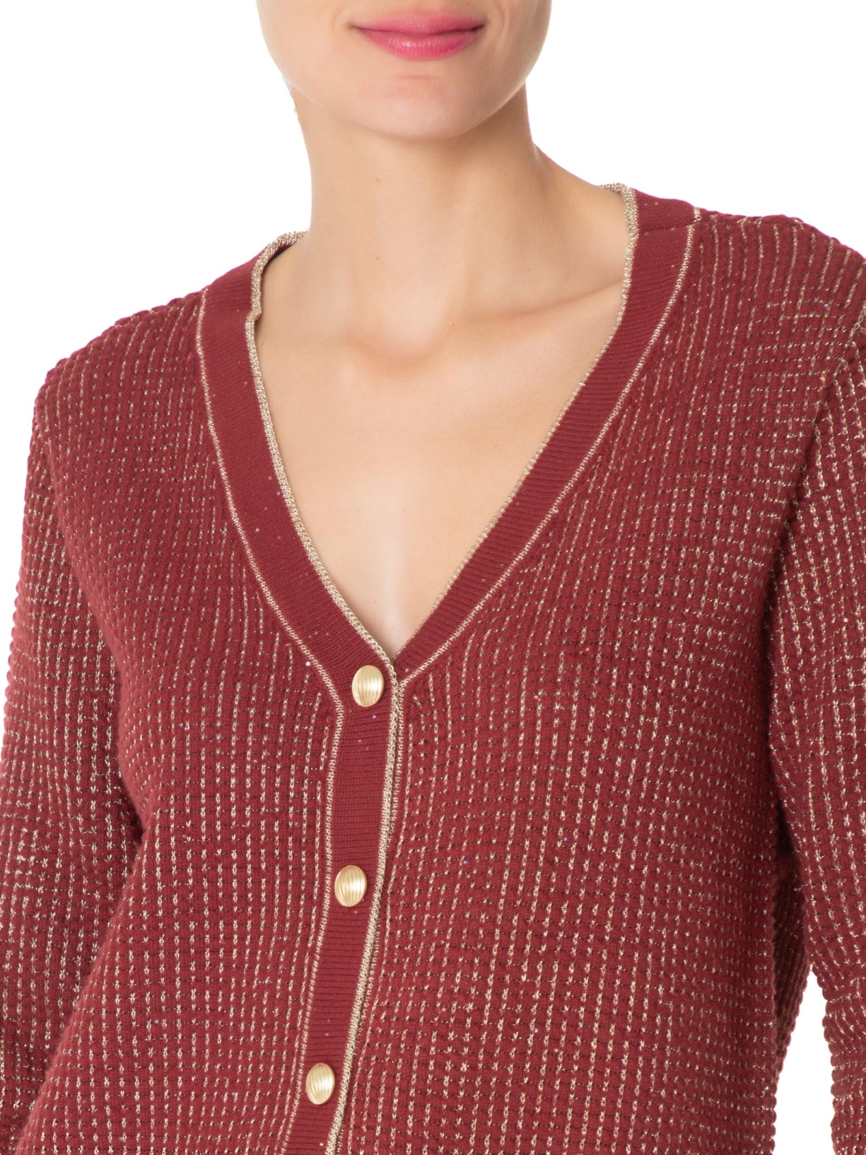 Casaco Feminino Casaquete Thaira Vinho Carol Bassi