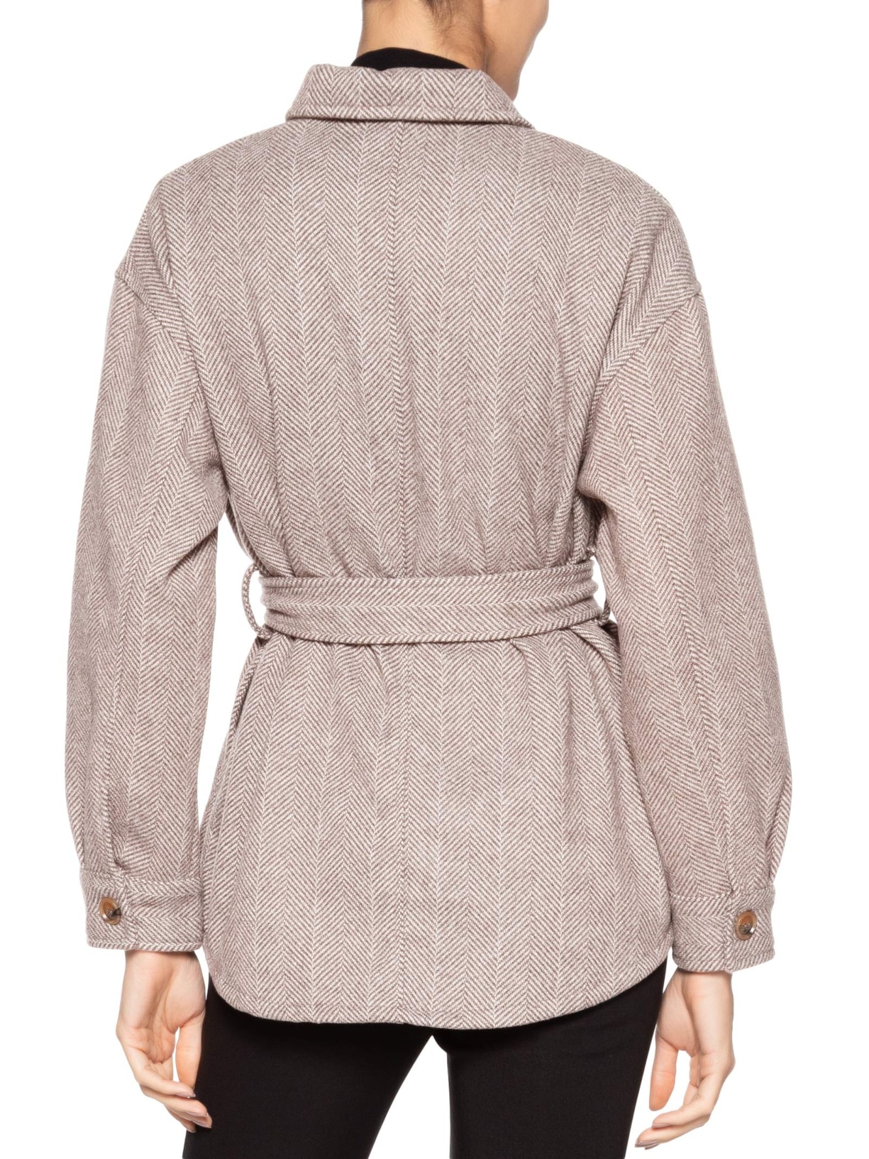 Casaco Feminino Com Amarração Cinza Basiq