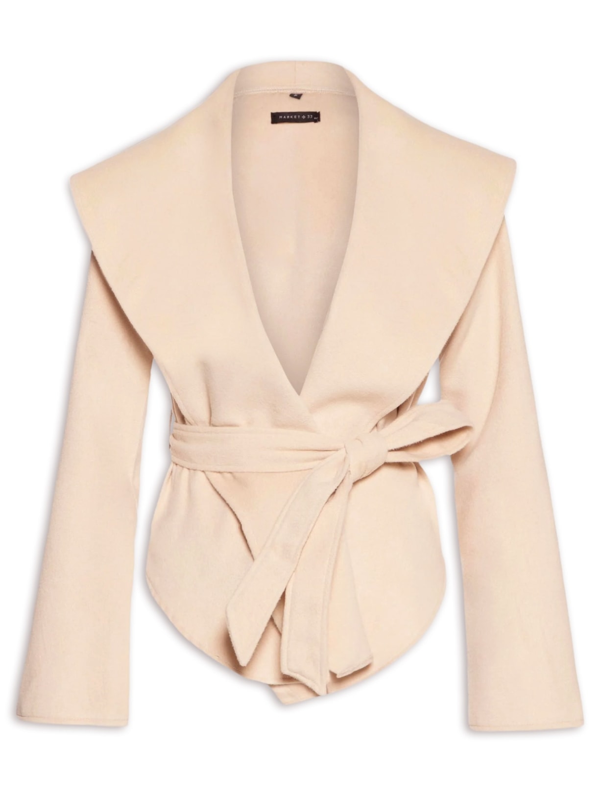 Casaco Feminino Com Amarração Frontal - Bege
