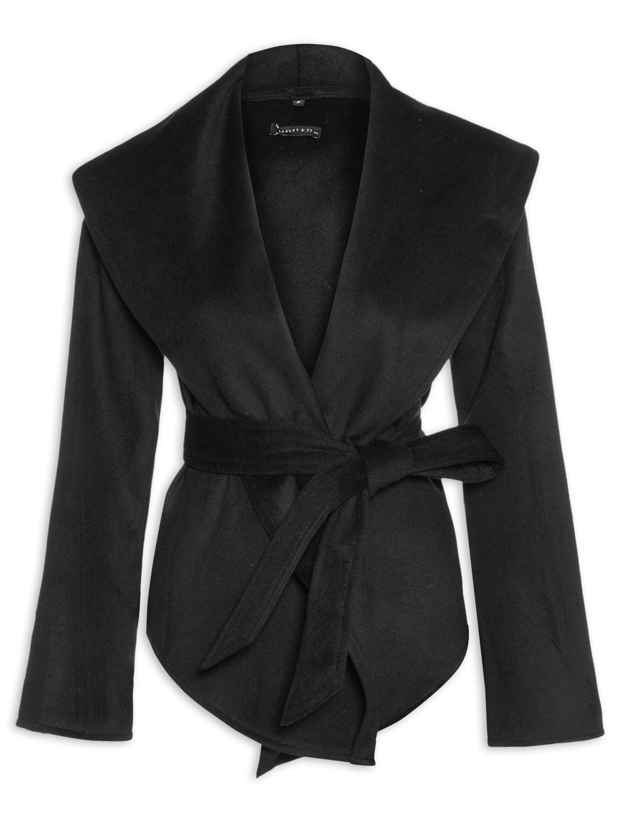 Casaco Feminino Com Amarração Frontal - Preto