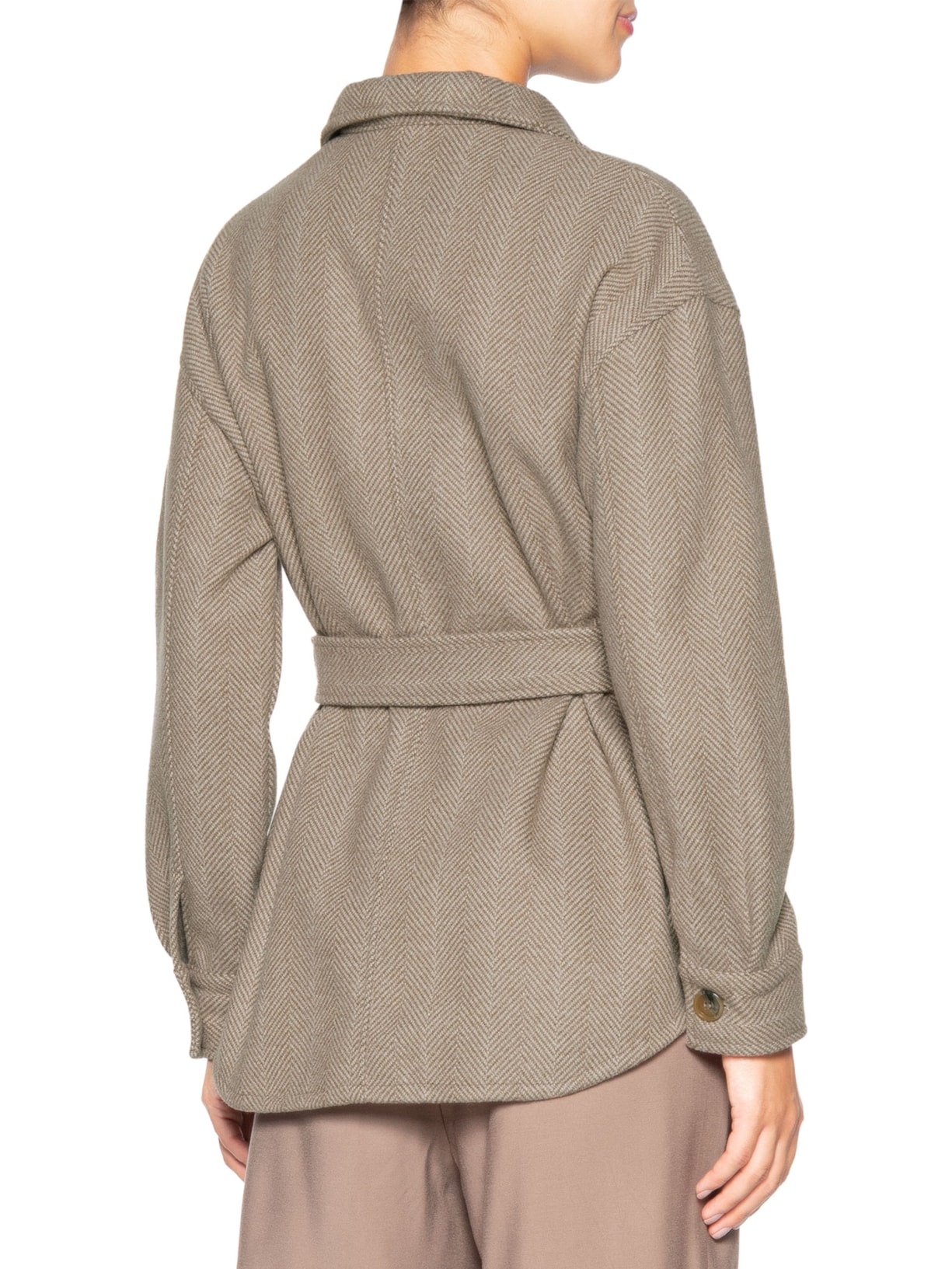 Casaco Feminino Com Amarração Marrom Basiq