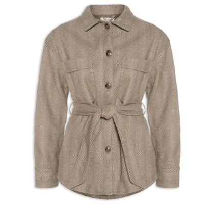 Casaco Feminino Com Amarração - Marrom