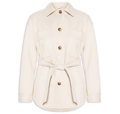 Casaco Feminino Com Amarração - Off White