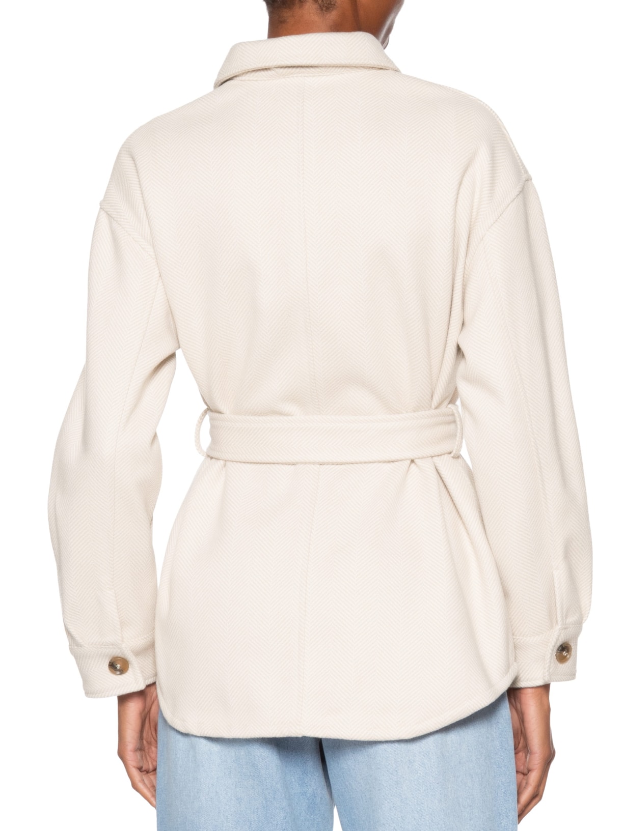 Casaco Feminino Com Amarração Off White Basiq