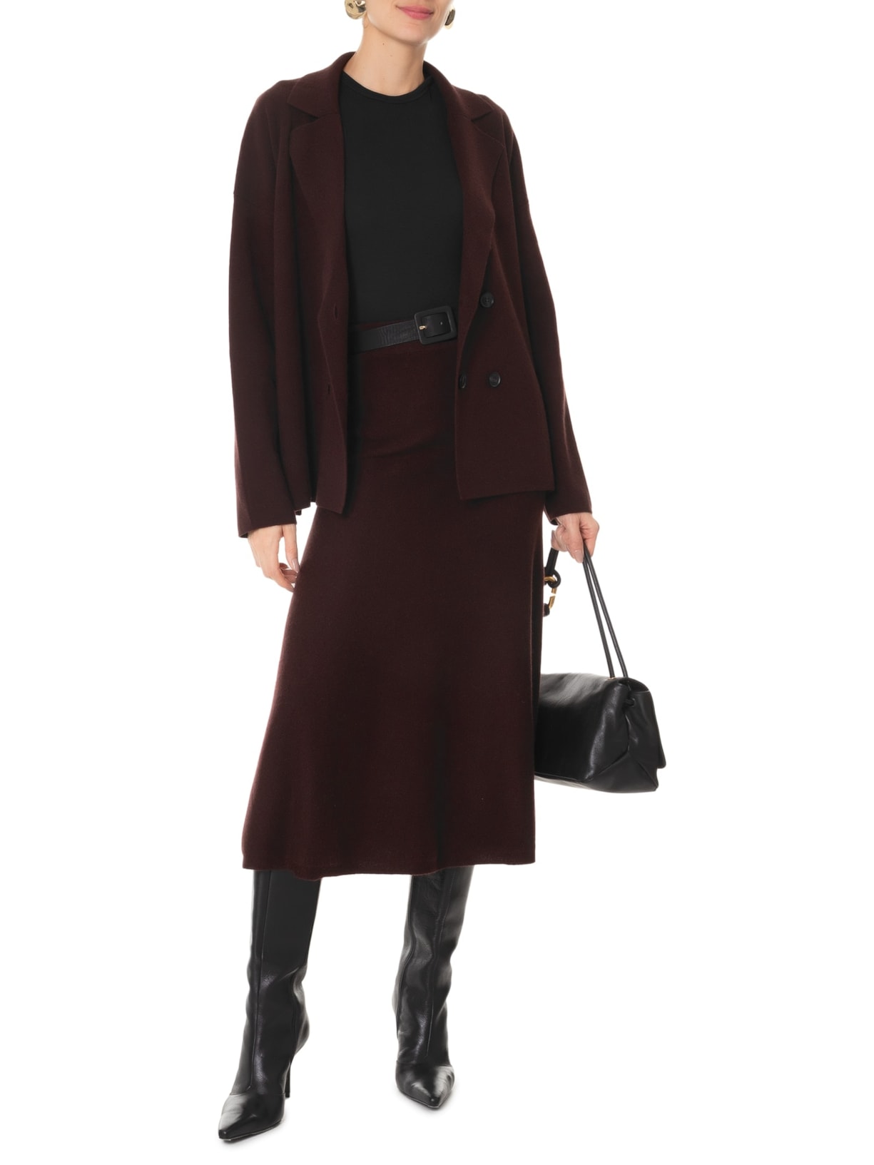 Casaco Feminino Com Blend de Lã e Cashmere Marrom '2Essential