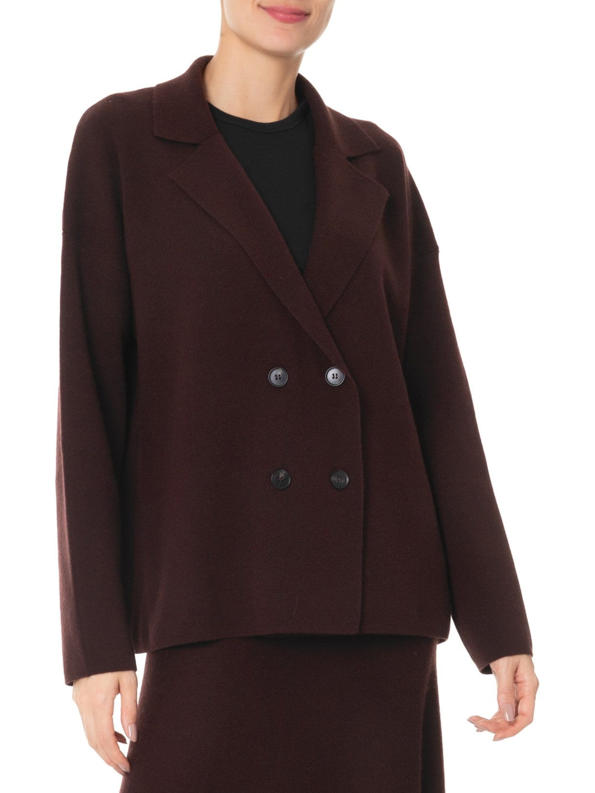 Casaco Feminino Com Blend de Lã e Cashmere Marrom '2Essential