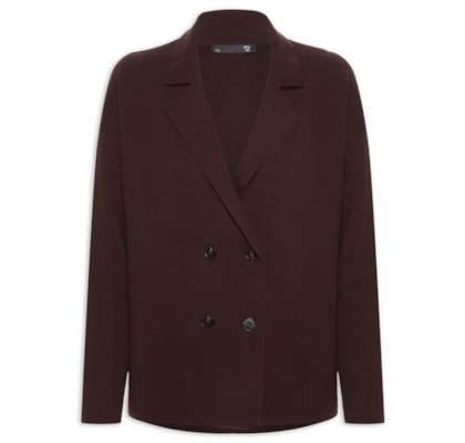 Casaco Feminino Com Blend de Lã e Cashmere - Marrom