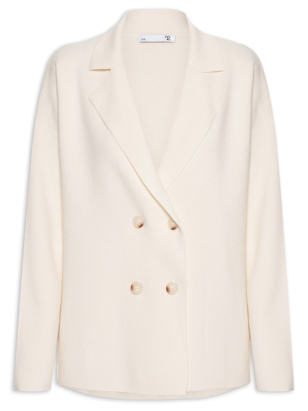 Casaco Feminino Com Blend de Lã e Cashmere - Off White