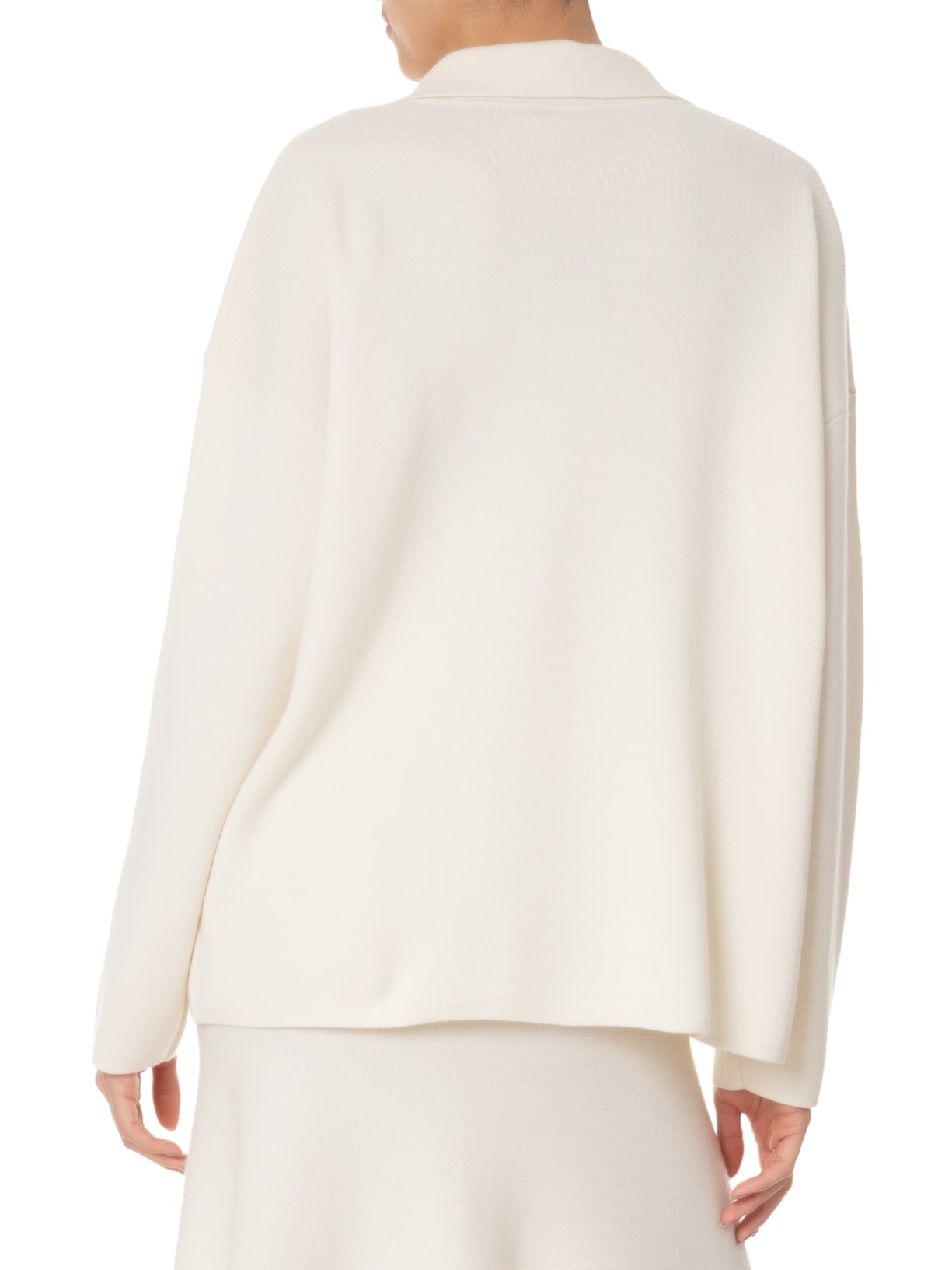 Casaco Feminino Com Blend de Lã e Cashmere Off White '2Essential
