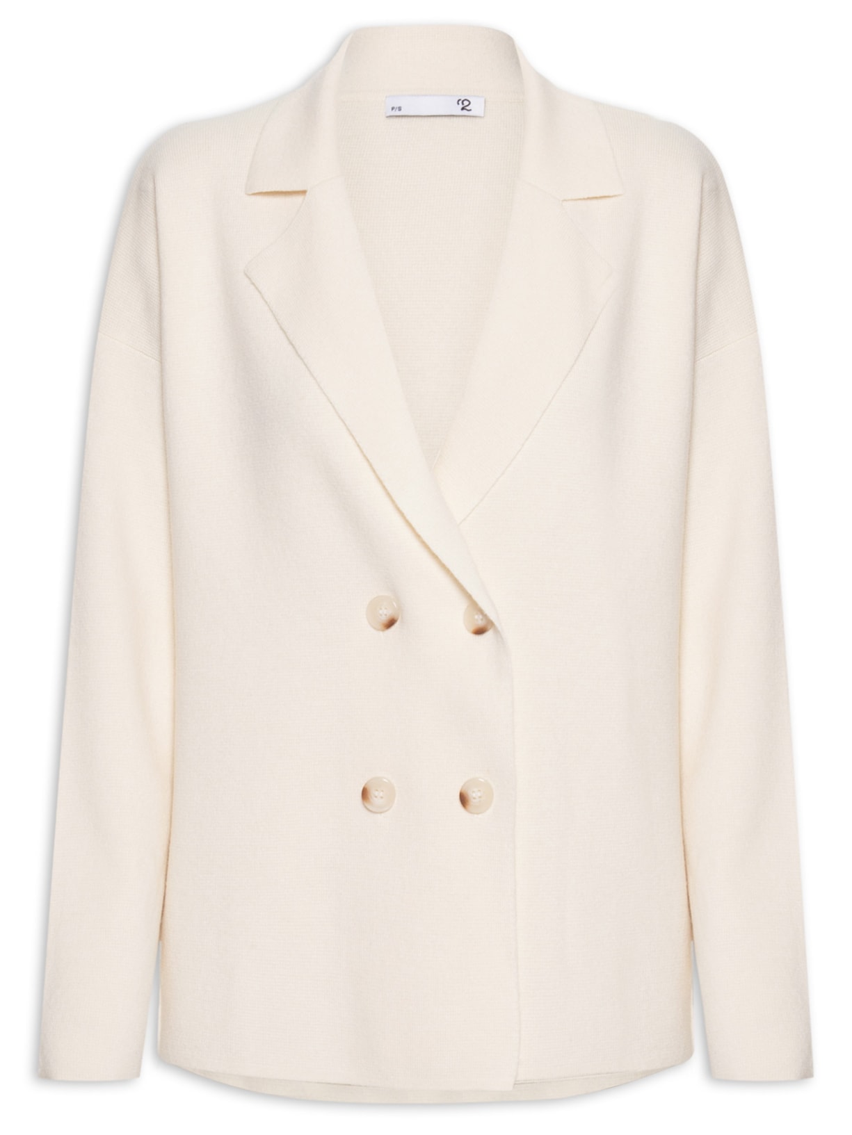 Casaco Feminino Com Blend de Lã e Cashmere - Off White