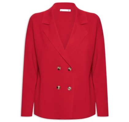Casaco Feminino Com Blend de Lã e Cashmere - Vermelho