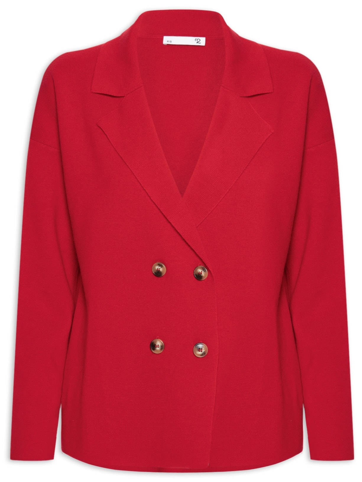 Casaco Feminino Com Blend de Lã e Cashmere - Vermelho
