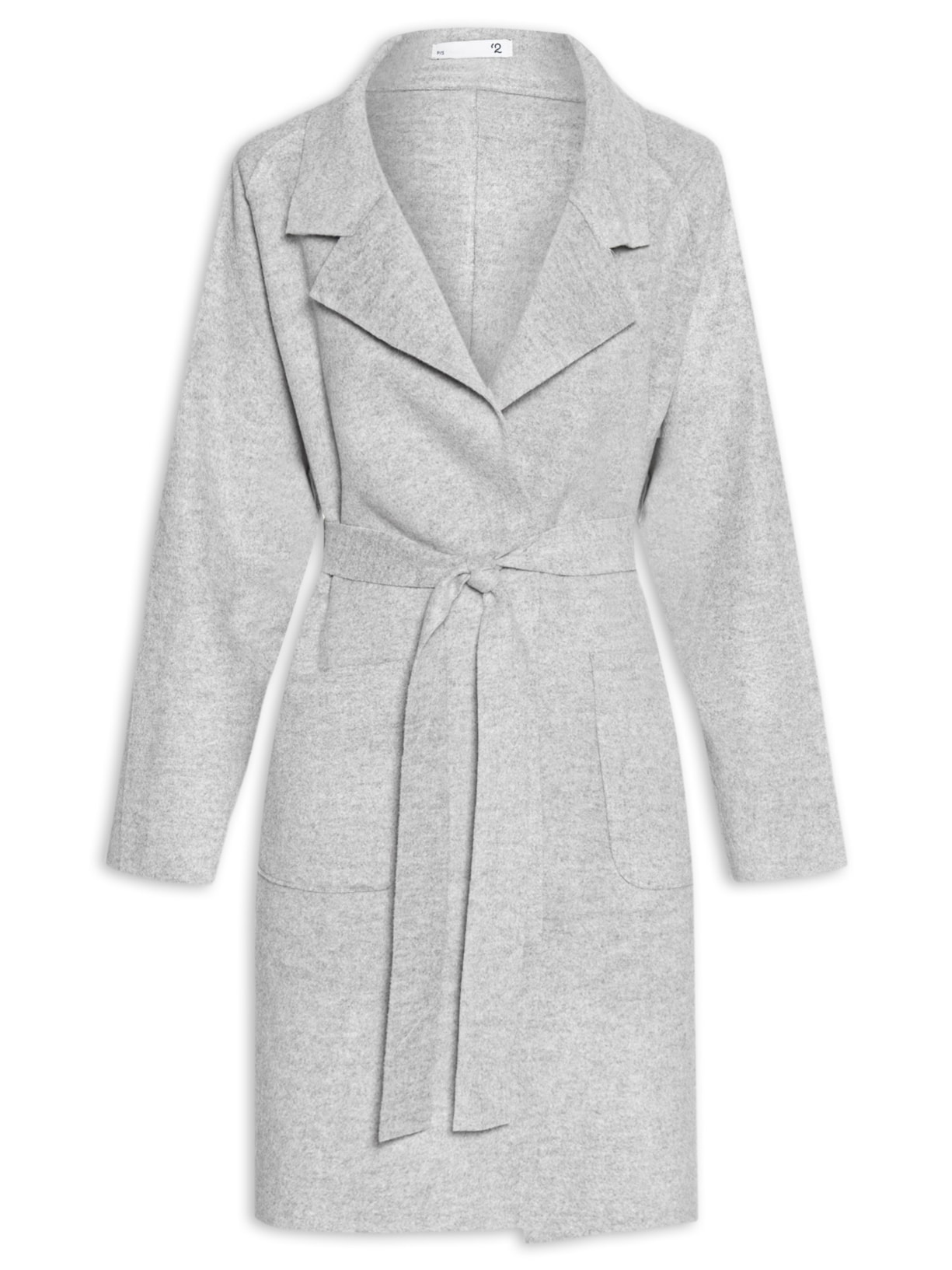 Casaco Feminino com Bolsos Frontais - Cinza