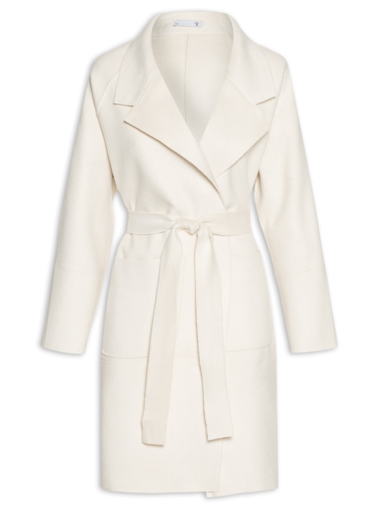 Casaco Feminino com Bolsos Frontais - Off White