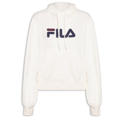 Casaco Feminino Com Capuz Comfort Letter III - Branco