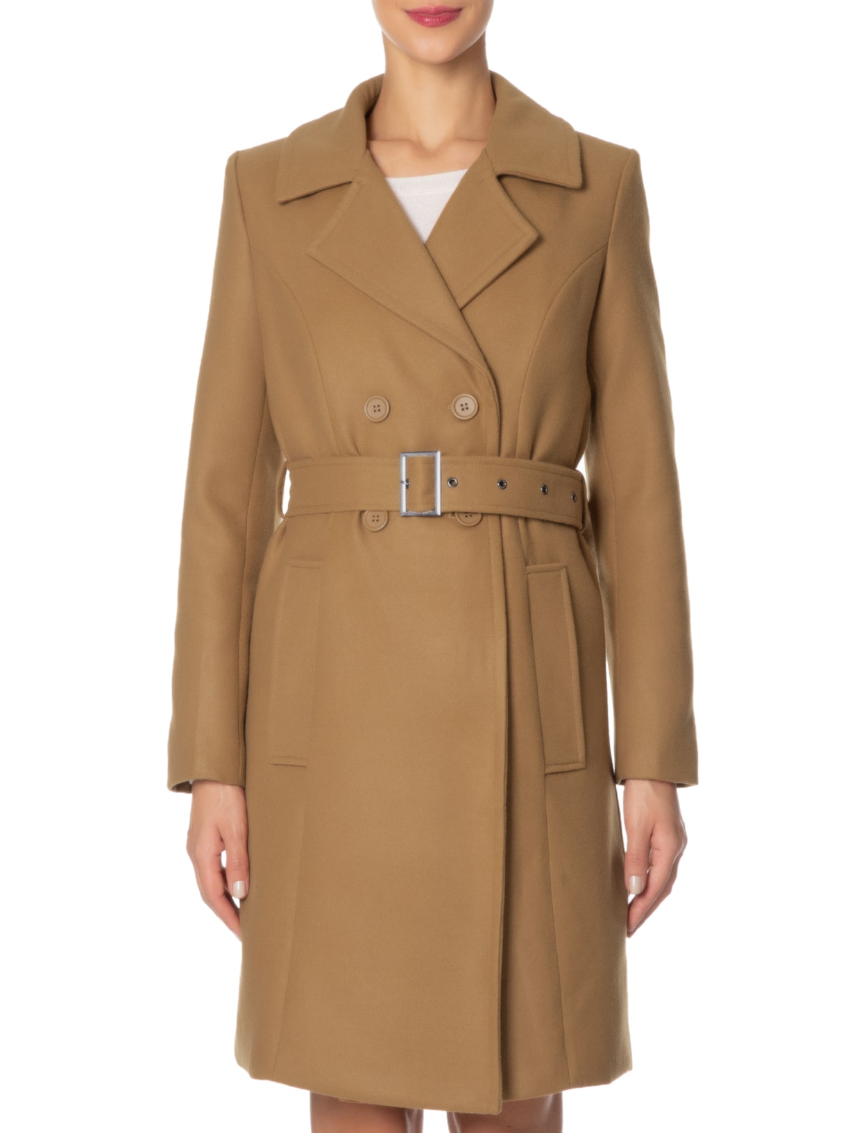 Casaco Feminino Com Cinto Marrom '2Essential