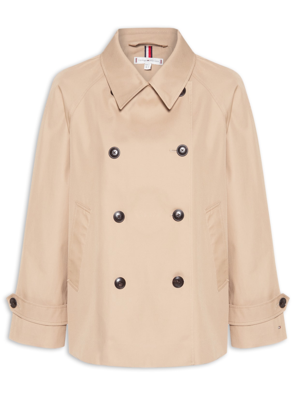 Casaco Feminino Cotton Reg Short Trench Coat - Bege