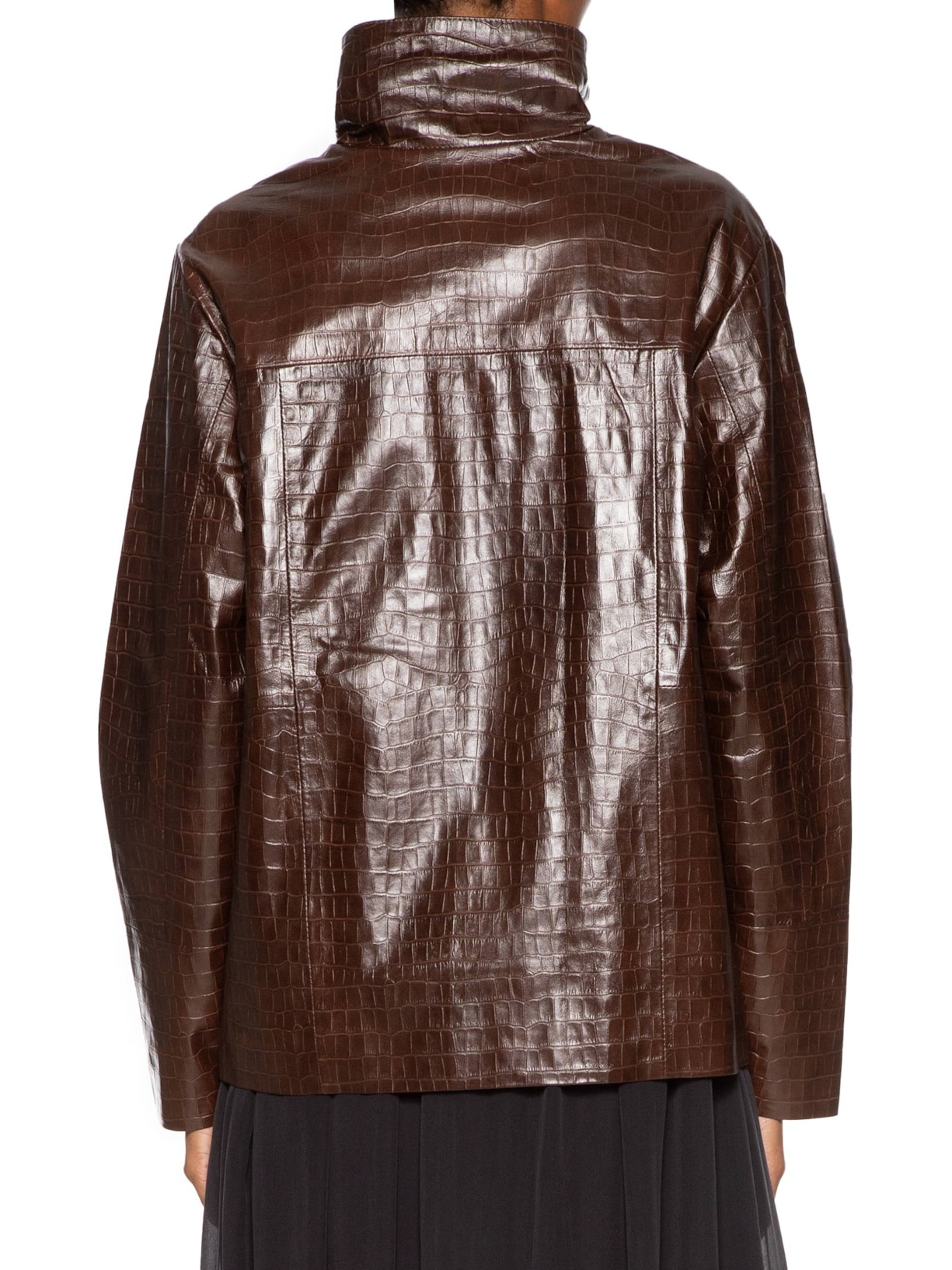 Casaco Feminino Couro Naomi Marrom Studio Kalline