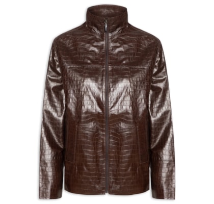 Casaco Feminino Couro Naomi - Marrom