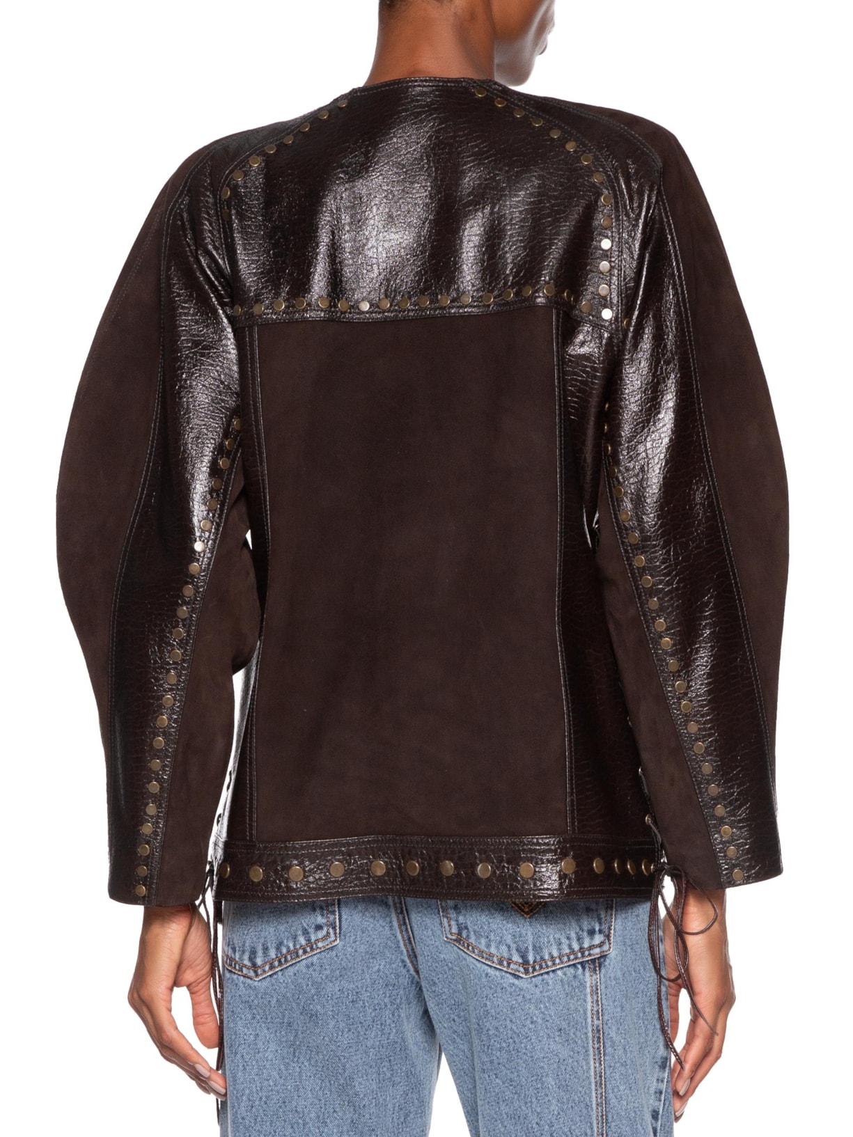 Casaco Feminino Couro Oliver Marrom Nk