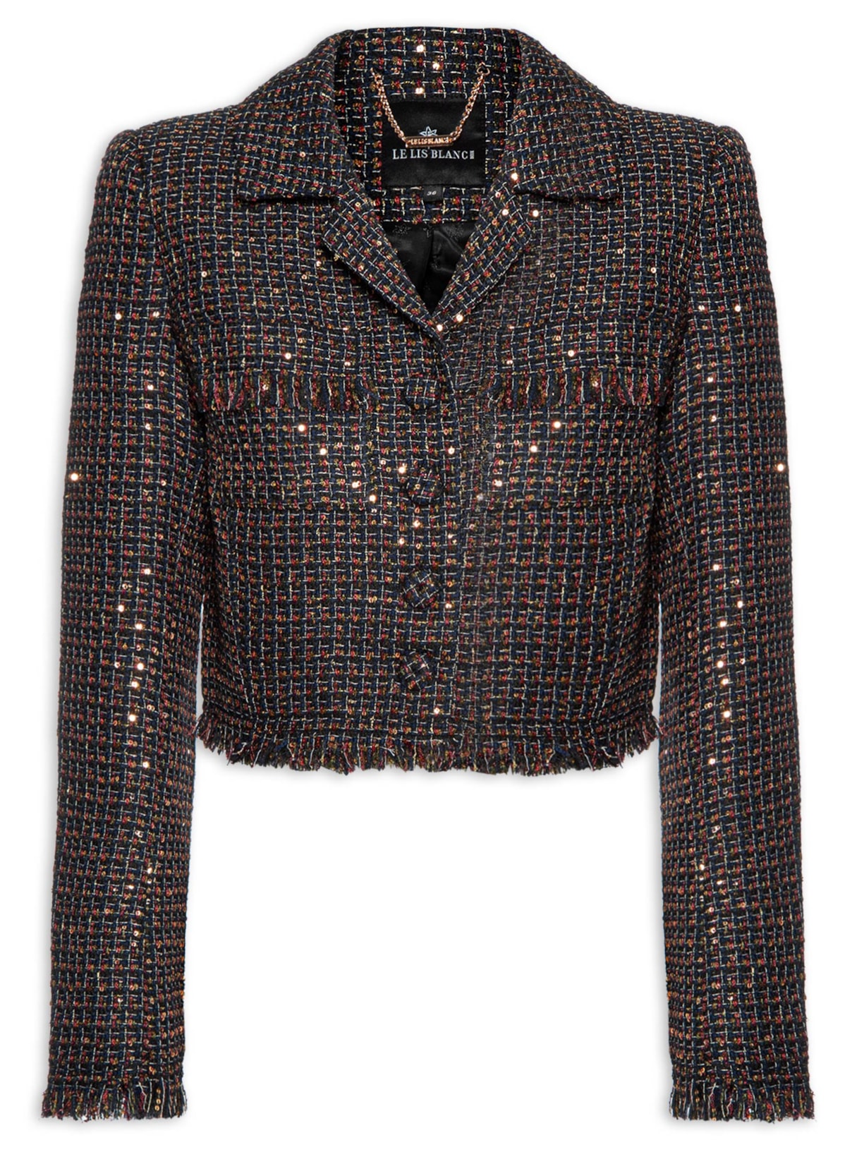 Casaco Feminino Cropped New Celine - Preto