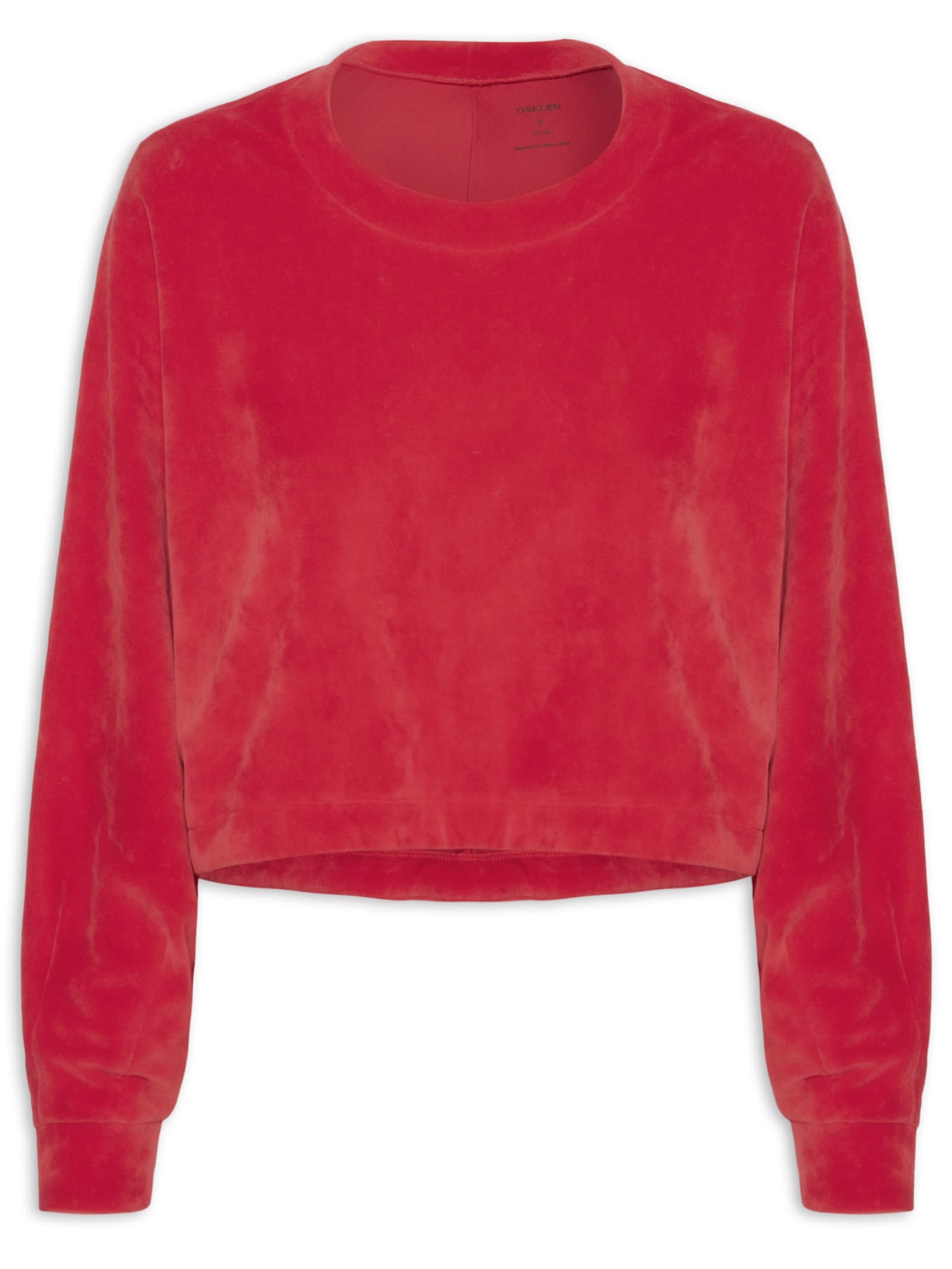 Casaco Feminino Cropped Plush - Vermelho
