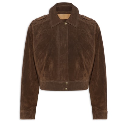 Casaco Feminino Cropped Sharon - Marrom