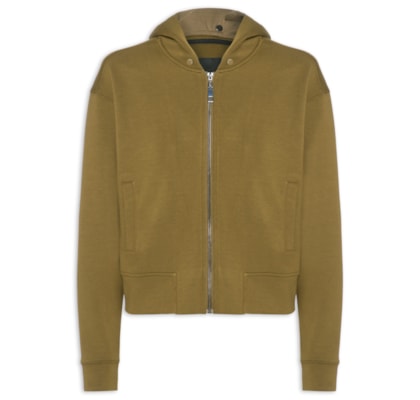 Casaco Feminino De Malha Double Com Bolsos - Verde