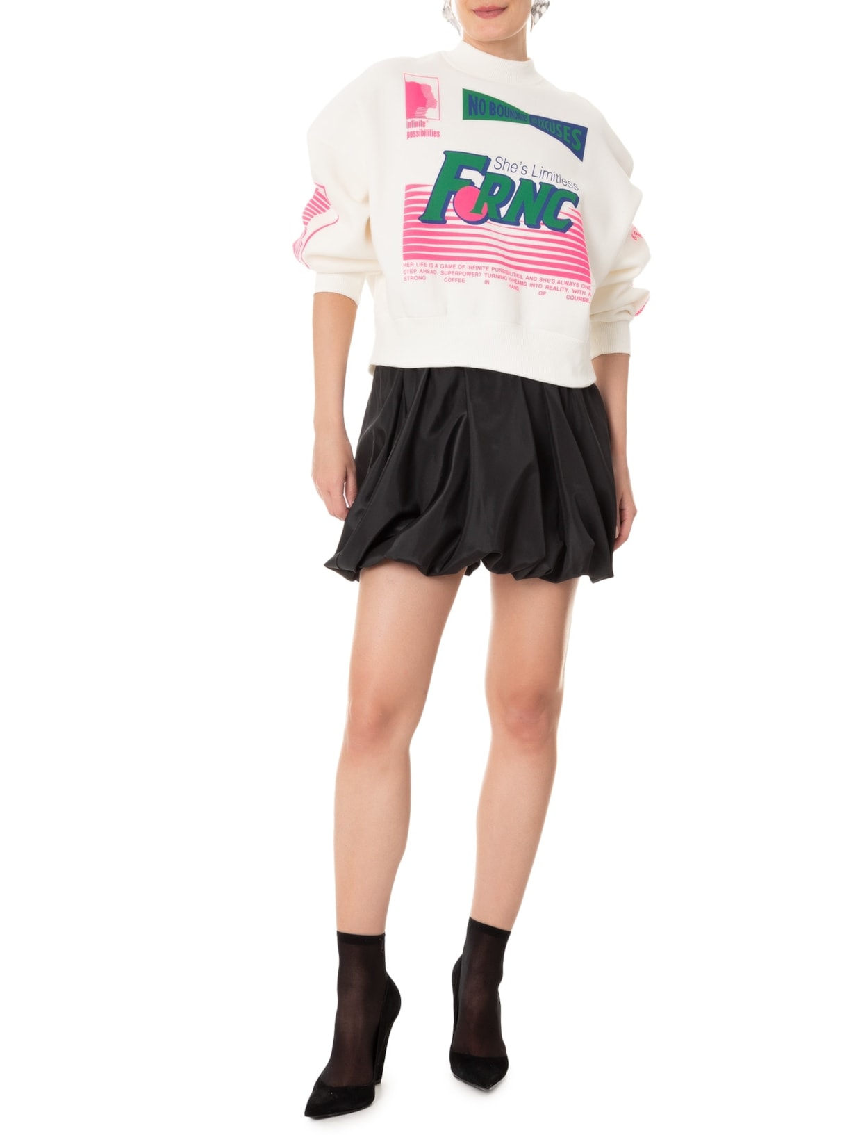 Casaco Feminino De Moletom Careca Infinity Branco Francesca