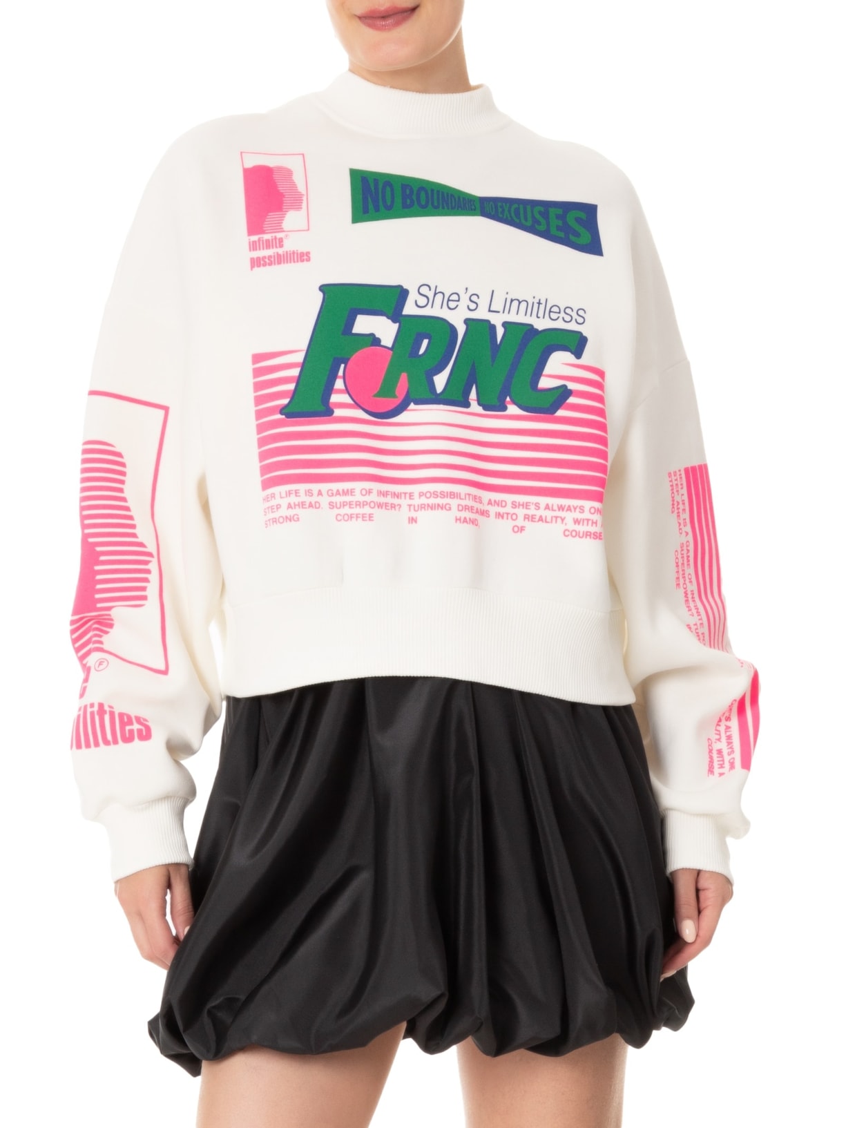 Casaco Feminino De Moletom Careca Infinity Branco Francesca