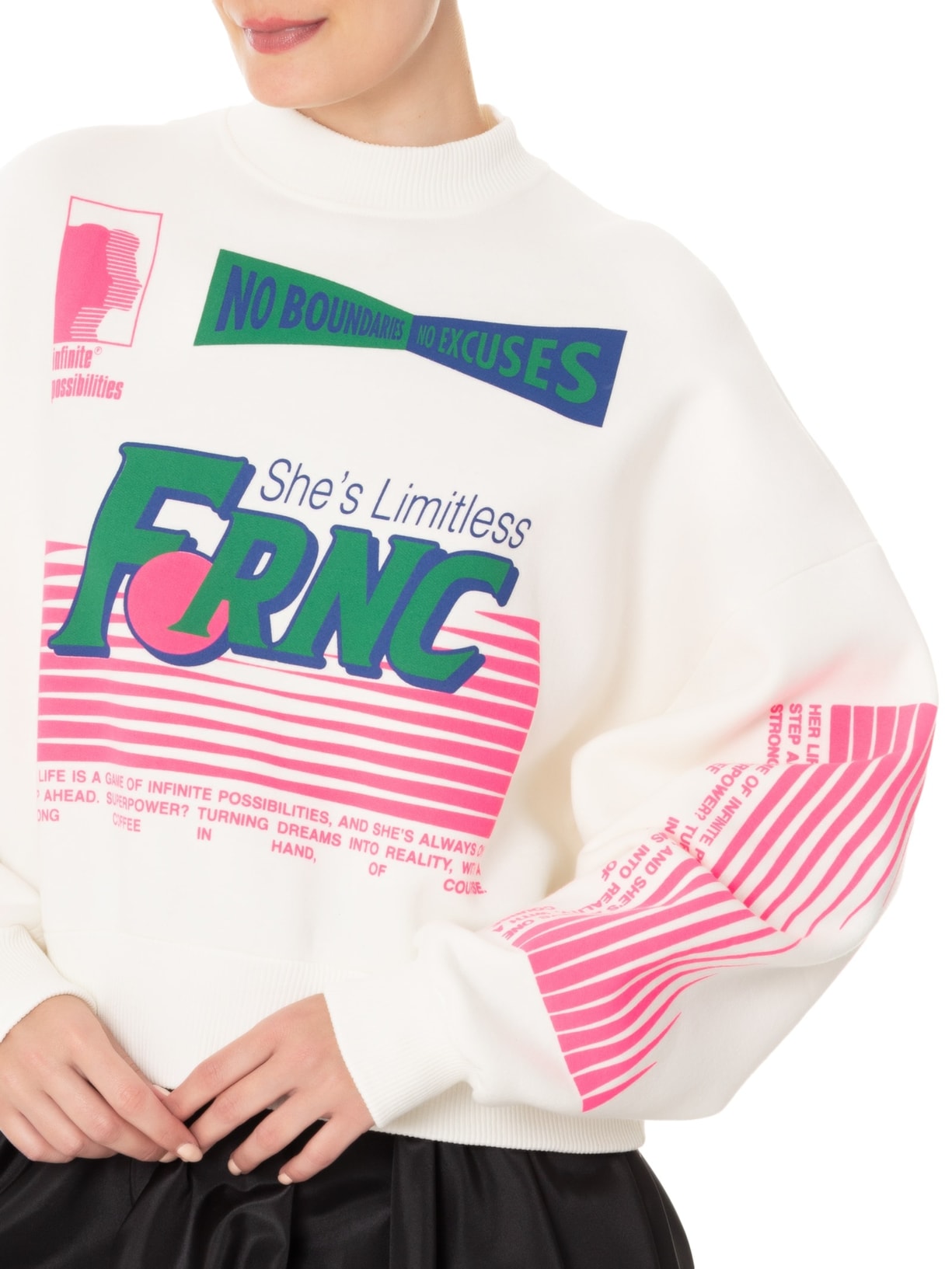 Casaco Feminino De Moletom Careca Infinity Branco Francesca