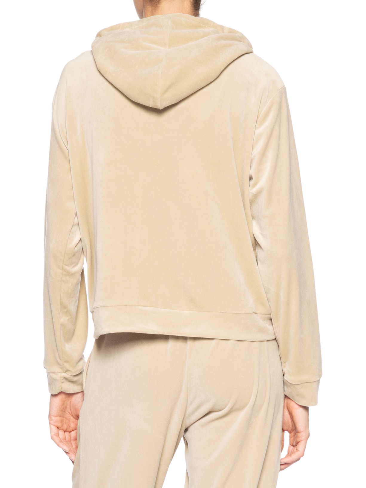 Casaco Feminino De Moletom Plush Bege Basiq