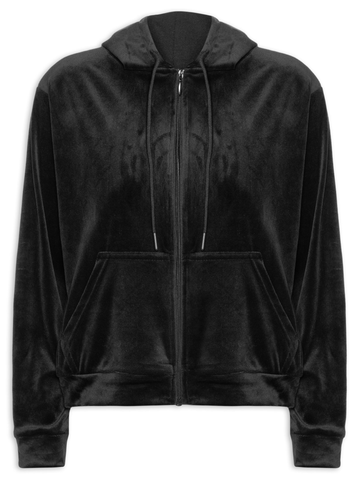 Casaco Feminino De Moletom Plush - Preto