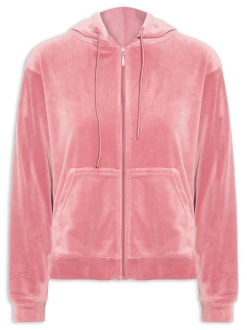 Casaco Feminino De Moletom Plush - Rosa