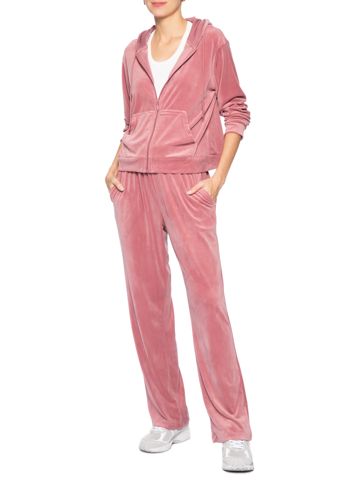 Casaco Feminino De Moletom Plush Rosa Basiq