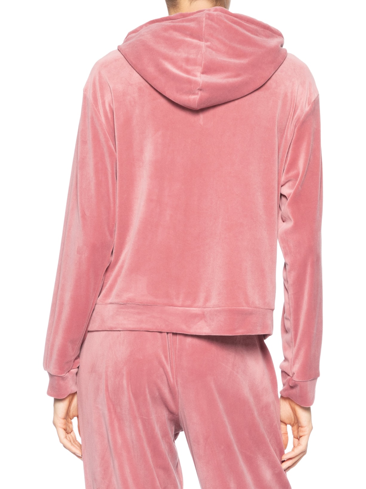 Casaco Feminino De Moletom Plush Rosa Basiq
