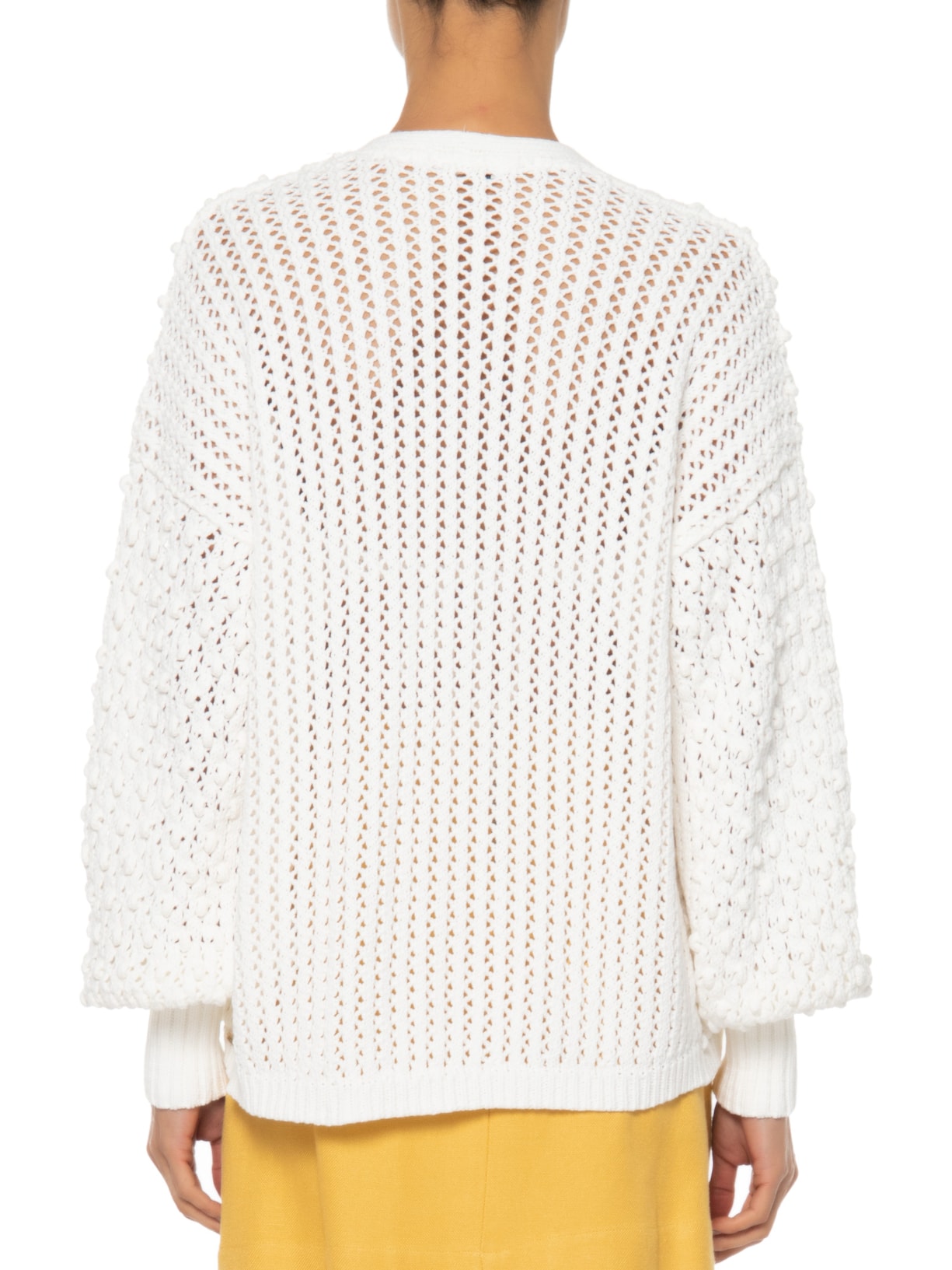 Casaco Feminino Em Ponto Pipoca Branco Anselmi