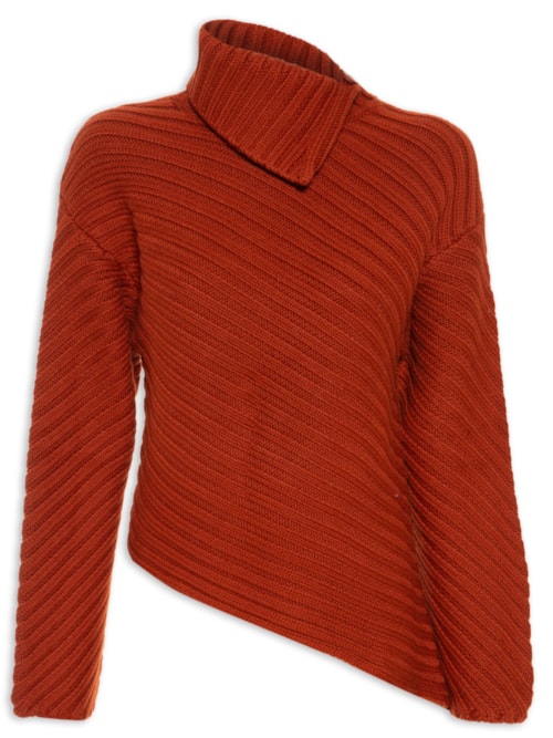 Casaco Feminino Engrave Sweater - Laranja