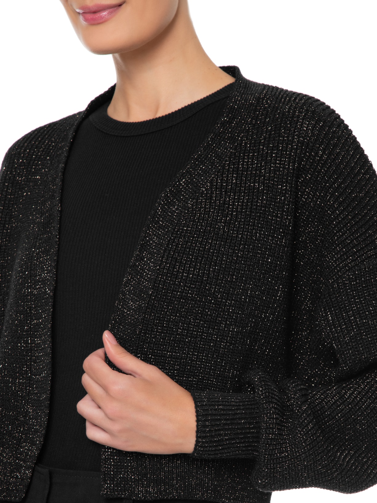 Casaco Feminino Fabbri Bronze Tricot Preto Bo.bô
