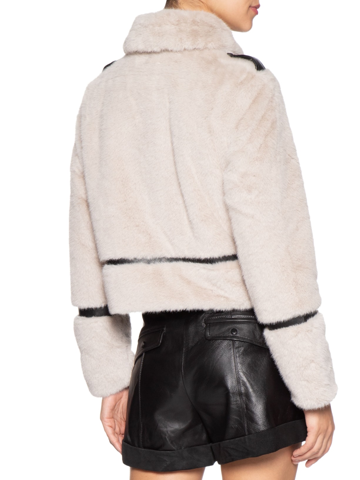 Casaco Feminino Fur Cinza Market 33