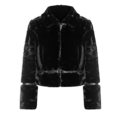Casaco Feminino Fur - Preto